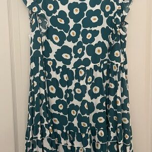 JODIFL Women’s Floral Dress in Teal and White